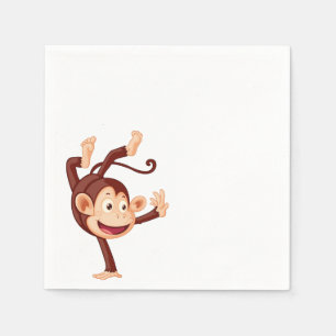 Cute Monkey Servet