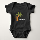 Cute Monkey Unique Boy Personated Custom Name Romper (Voorkant)