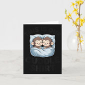 Cute Monkeys Snuggle This Is Our Cuddle  Kaart (Gele Bloem)