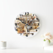 Cute Monkeys Typography Art Grote Klok (Huis)