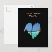 Cute Monochrome Mainstream Graffiti Heart Briefkaart (Voorkant / Achterkant)