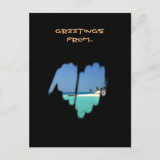 Cute Monochrome Mainstream Graffiti Heart Briefkaart (Voorkant)