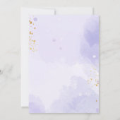 Cute Monogram Paarse Floral Wedding Save the Date (Achterkant)