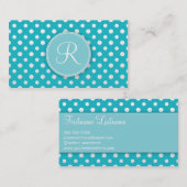 Cute Monogram Personal Networking Visitekaartjes (Voorkant / Achterkant)