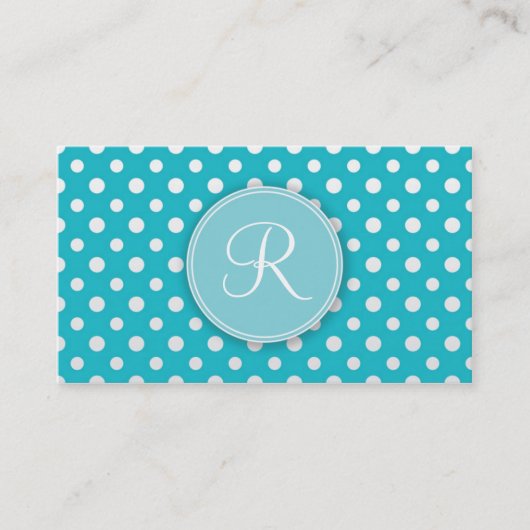 Cute Monogram Personal Networking Visitekaartjes (Voorkant)