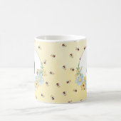 Cute Monogrammed Bumble Bee Koffiemok (Center)
