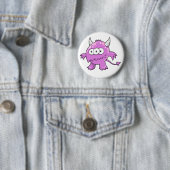 Cute Monster Alien Button (In situ)