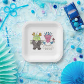 Cute Monster Alternatief Huwelijk Papieren Bord (Feest)