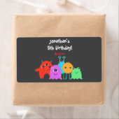 Cute Monster Anniversaire Étiquettes bouteille d'e (En situation)