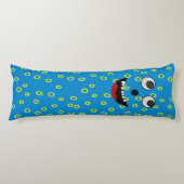 Cute Monster Bleu basané corps coussin (Devant)