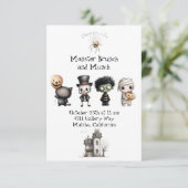 Cute Monster Brunch & Munch Party Invitation (Debout devant)