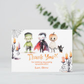 Cute Monster Costume feest Halloween bedankt (Staand voorkant)