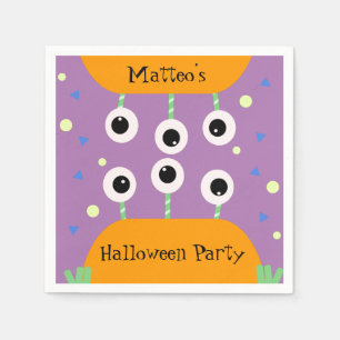 Cute Monster Halloween Party Confetti Birthday Servet