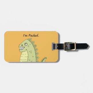 Cute Monster Ik ben verpakt Bagagelabel