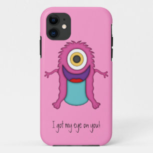 Cute Monster. Ik heb je in de gaten. iPhone 11 Hoesje