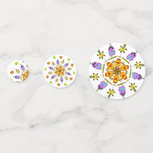 cute monster paper plates confetti  (Voorkanten)