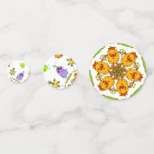 cute monster paper plates confetti  (Achterkanten)