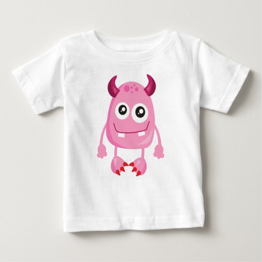 Cute Monster, Roze Monster, Funny Monster, Horns (Voorkant)