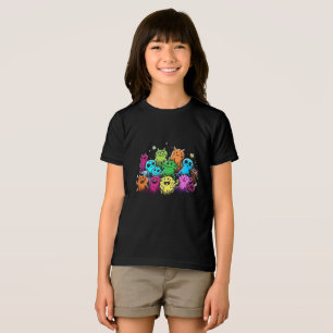 Cute Monster Squad Kleurrijk Cartoon T-Shirt