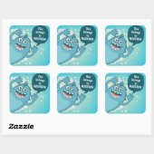 Cute Monster texte personnalisé stickers enfants (Feuille)