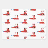 Cute Monsters Baby Boy Birthday Baby shower Inpakpapier Vel (Voorkant 3)