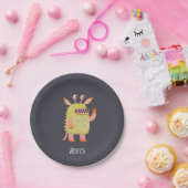 Cute Monsters gepersonaliseerd Papieren Bordje (Feest)