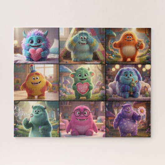 Cute Monsters Puzzel (Horizontaal)