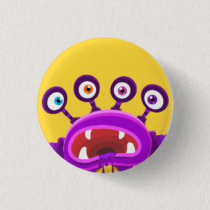 CUTE MONSTERS RONDE BUTTON 3,2 CM