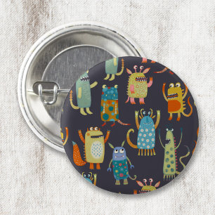 Cute Monsters Ronde Button 3,2 Cm