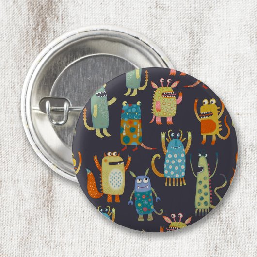 Cute Monsters Ronde Button 3,2 Cm