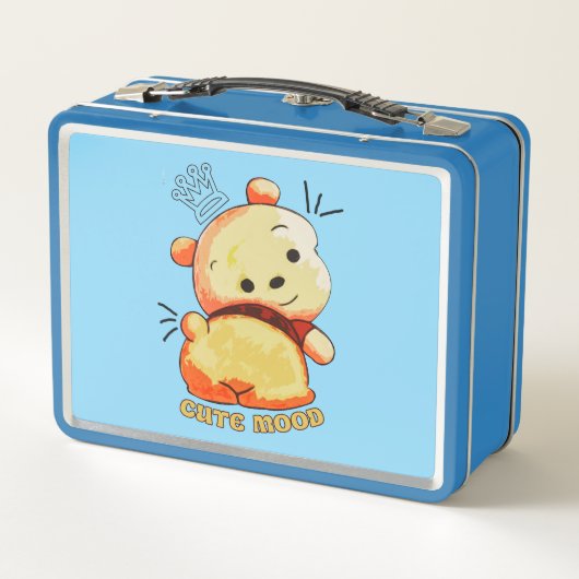 Cute Mood Cartoon Bear Metal Lunchbox (Dos)