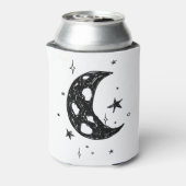 Cute Moon en sterren sketch Blikjeskoeler (Blikje Achterkant)