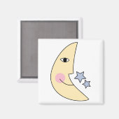 Cute Moon met sterren Magneet (Voorkant / Achterkant)