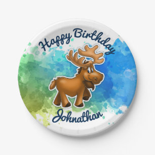 Cute Moose Borden Papieren Bordje