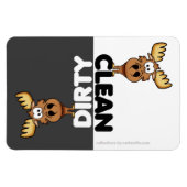 Cute Moose Dishwaser Magnet Magneet (Horizontaal)