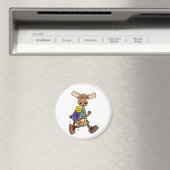 Cute Moose Hiker Cartoon Magneet (Insitu (Vaatwasser))