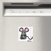 Cute Mooska Mouse Magnet Magneet (Insitu (Vaatwasser))