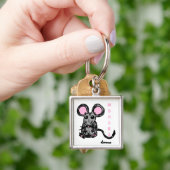 Cute Mooska Mouse Sleutelhanger (Hand)