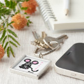 Cute Mooska Mouse Sleutelhanger (Zijkant)