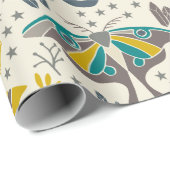 Cute Moth Wrapping Paper Cadeaupapier (Rol Hoek)