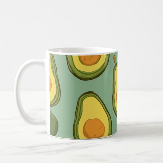 Cute Motif Avocado Mug (Gauche)