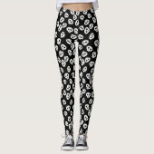 Cute Motif crâne Goth Halloween Leggings (Devant)