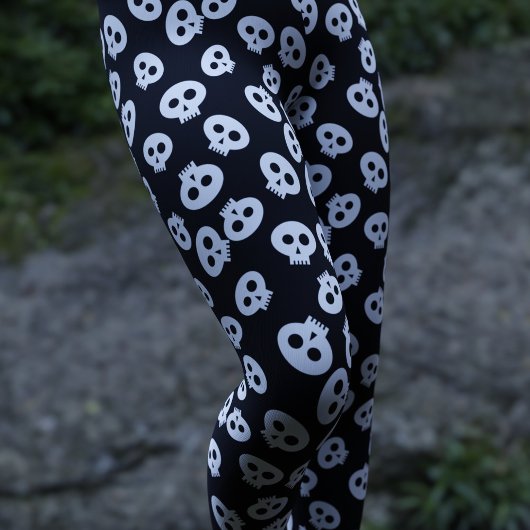 Cute Motif crâne Goth Halloween Leggings