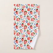 Cute Motif de fraise et bleuets (Serviette à main)