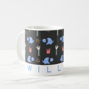 Cute Motif Dinosaur Mug Nom personnalisé