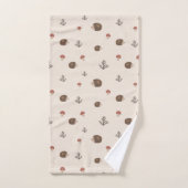 Cute Motif forestier de Hérisson et Champignons (Serviette à main)