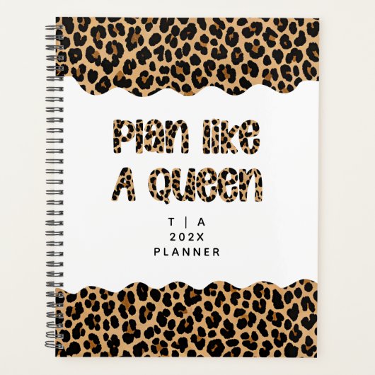 Cute Motivational Monogram Year Leopard Pattern (Devant)