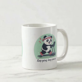 Cute Motivational Panda on Treadmill Koffiemok