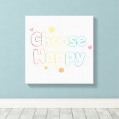 Cute Motivational Typography with Sparkles Canvas Afdruk (Insitu (Houten vloer))