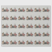 Cute Motorcycle Cadeaupapier (Vlak)